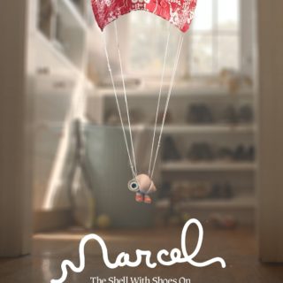 Poster for the movie "Marcel the Shell with Shoes On"